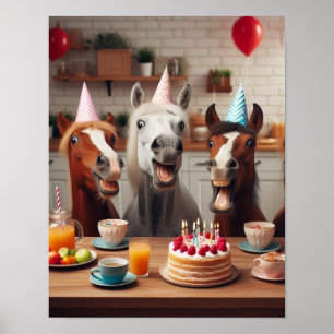 Paard Wall Art, Paard Verjaardagsfeest, Grappig Pa Poster
