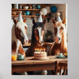 Paard Wall Art, Paard Verjaardagsfeest, Grappig Pa Poster