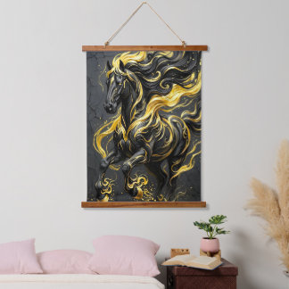 paard wandtapijt met paarden en dieren hangend wandkleed