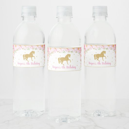 Paard Waterfles Sticker Labels Verjaardagsgunst (Flessen)