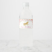 Paard Waterfles Sticker Labels Verjaardagsgunst (Voorkant)