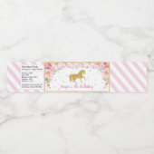 Paard Waterfles Sticker Labels Verjaardagsgunst (Enkel label)