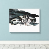 Paard Waterverf Reproductie Art Print Wanddecorati (Insitu (Houten vloer))