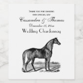  paard wijn etiket (Enkel label)