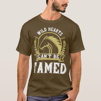Paard wilde harten kunnen worden getemd t-shirt