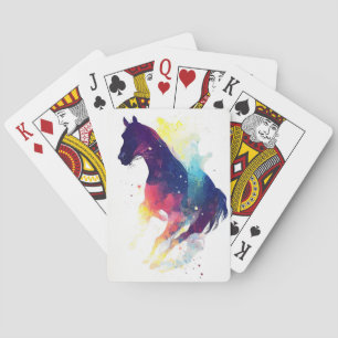 Paard Wilde Natuur Dierlijke Kleuren Kunst Schilde Pokerkaarten