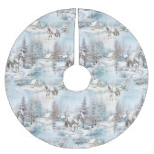 Paard winterpatroon besneeuwd bos landschap kerstboom rok (Voorkant)