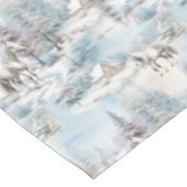 Paard winterpatroon besneeuwd bos landschap tafelkleed (Gekanteld)