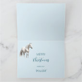 Paard winterscène sneeuwbos Kerstmis Kaart (Binnen)