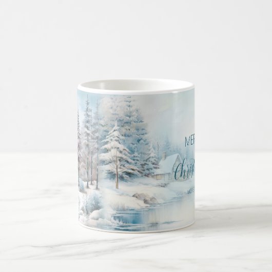 Paard winterscène sneeuwbos Kerstmis Koffiemok (Center)