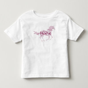 Paard Word Cloud Meisjes T-shirt – Inspirerend Paa