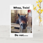 PAARD ZEGT WIE TWEELING NOG NIET VIEREN KAART (Gele Bloem)