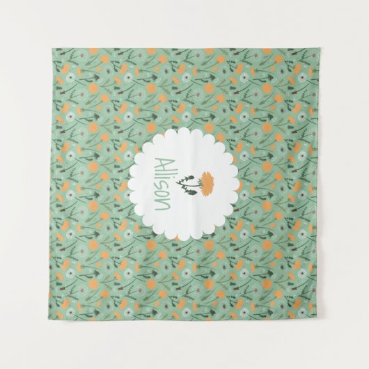 Paardebloem Bloemen Sinaasappel Bloemen Aangepaste Wandkleed (Voorkant (horizontaal))
