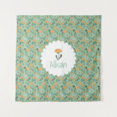 Paardebloem Bloemen Sinaasappel Bloemen Aangepaste Wandkleed (Voorkant)