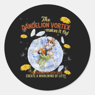 Paardebloem bloemen - Wetenschap zaad feiten Ronde Sticker