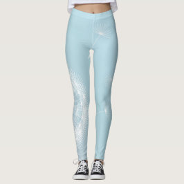 Paardebloem bloemenblauwe Leggings