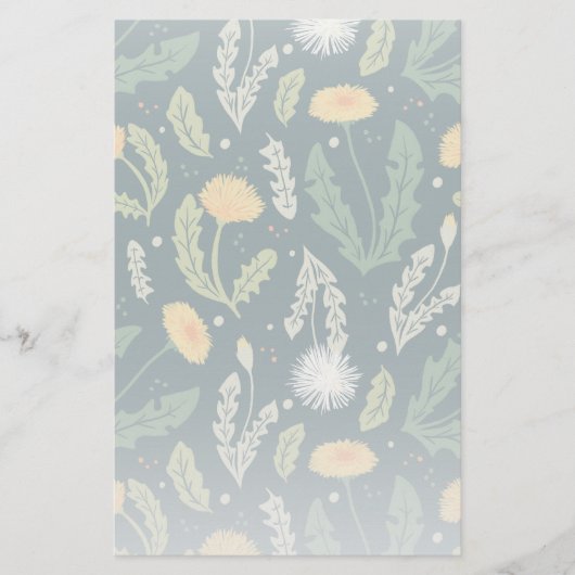 Paardebloem bloemenwiet patroon briefpapier (Voorkant)