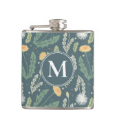 Paardebloem bloemenwiet patroon heupfles (Voorkant)