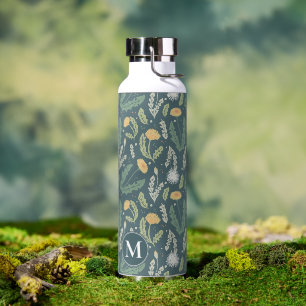 Paardebloem bloemenwiet patroon waterfles