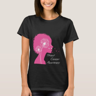 Paardebloem Borstkanker Bewustzijn Roze Ribbon Gif T-shirt