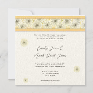 Paardebloem bruiloft uitnodiging