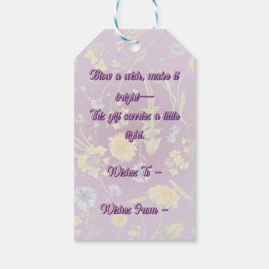 paardebloem genot cadeaulabel (Achterkant)