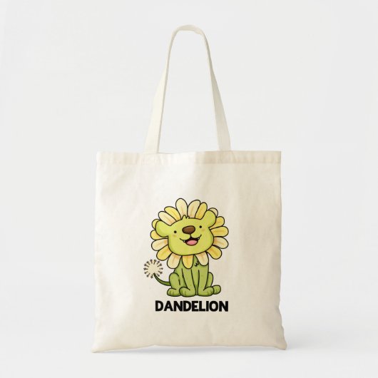Paardebloem Grappige Leeuw Pun Tote Bag (Voorkant)