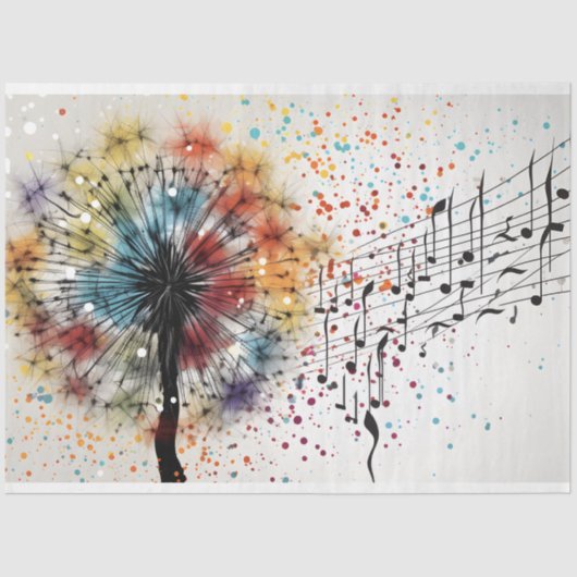Paardebloem Harmony in Bloom Decoupage Tissuepapier (Voorkant)