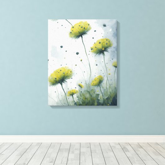 Paardebloem Liefde Canvas Afdruk (Insitu (Houten vloer))