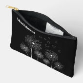 Paardebloem lijn kunst met naam klein etui (Open)