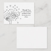 Paardebloemen Bloemen Zaden Vliegen Dank u Kaarten Notitiekaartje (Voorkant / Achterkant)