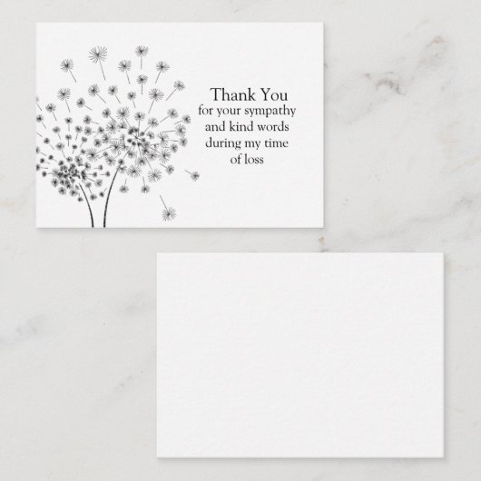 Paardebloemen Bloemen Zaden Vliegen Dank u Kaarten Notitiekaartje (Voorkant / Achterkant)