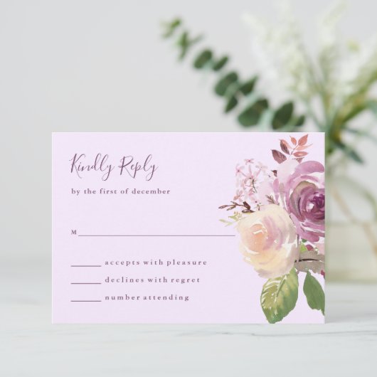 paardebloemen | Weddenschap RSVP Kaartje (Staand voorkant)