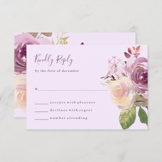 paardebloemen | Weddenschap RSVP Kaartje (Voorkant / Achterkant)