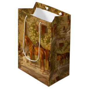 paarden aan de Porch Albrecht Adam Medium Cadeauzakje