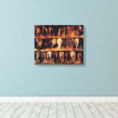 Paarden achtervoeten canvas afdruk (Insitu (Houten vloer))