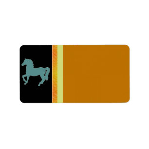 Paarden adreslabel etiket