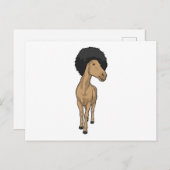 Paarden Afro Briefkaart (Voorkant / Achterkant)