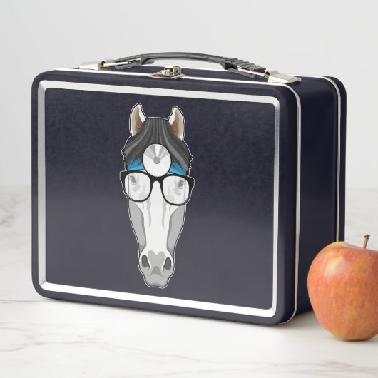 Paarden als arts met bril (In situ)