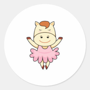 Paarden als Ballerina in Ballet Ronde Sticker