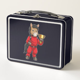 Paarden als Champion met trofee
