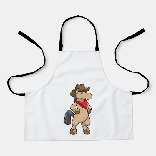 Paarden als Cowboy Schort (Voorkant)