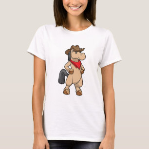 Paarden als Cowboy T-shirt