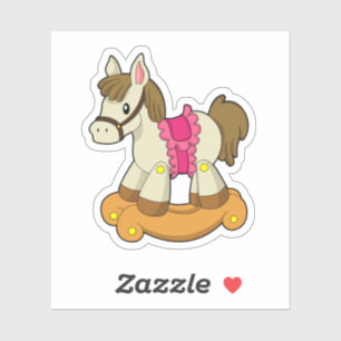 Paarden als Rocking horse.PNG Sticker