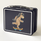 Paarden als Skater met skateboard (Achterkant)