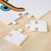 Paarden als Skater met skateboard Legpuzzel (Zijkant)