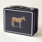 Paarden als Skater op skateboard (Achterkant)