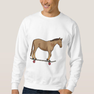 Paarden als Skater op skateboard Trui