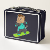 Paarden als Snowboarder met Snowboard (Voorkant)