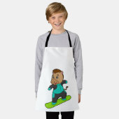 Paarden als Snowboarder met Snowboard Schort (Gedragen)